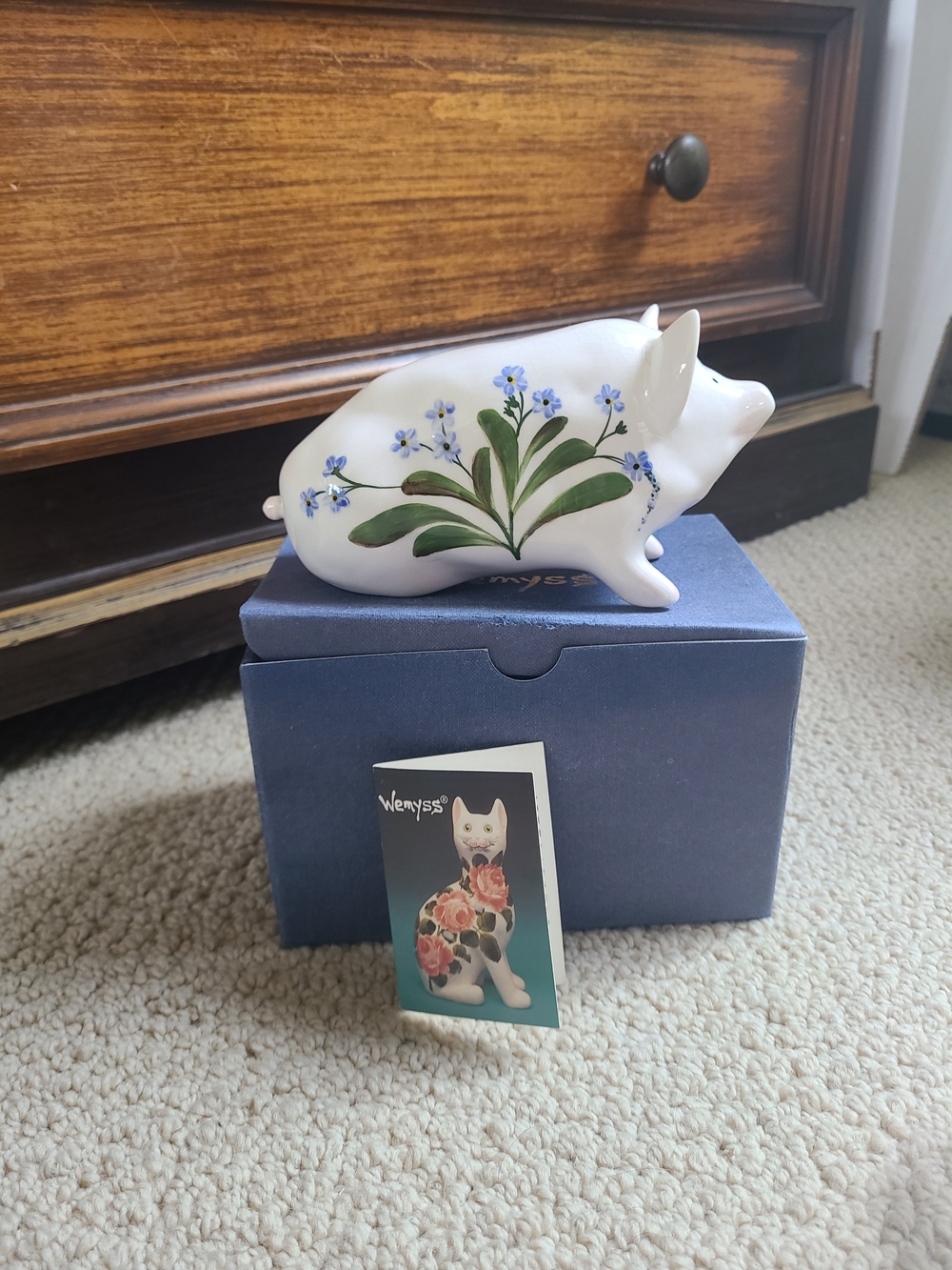 Wemyss White Ceramic Pig Figurine